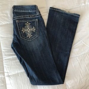 Miss Me Bootcut dark blue denim blue jeans sz 26